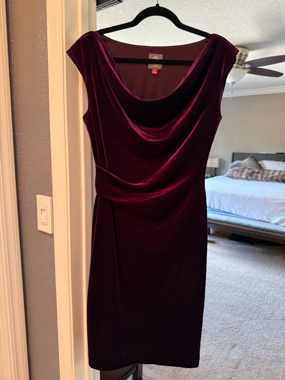Vince Camuto Purple Velvet Dress